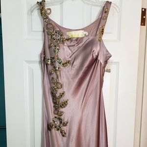 Floor length beaded gown